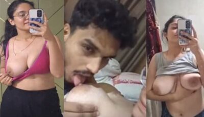 Sexy GF Playing With Her Boobs And Bf Sucking Video